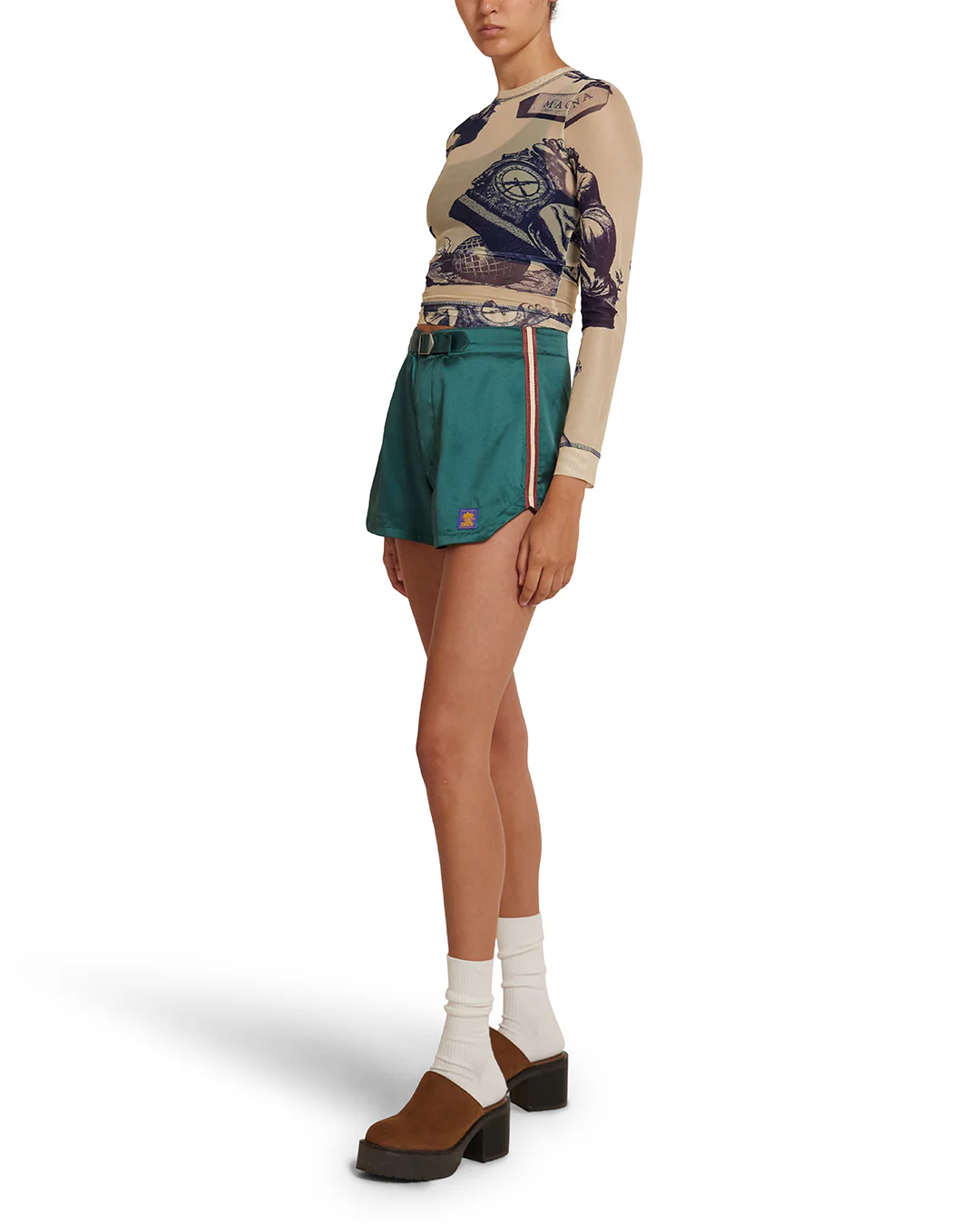 Jiji Satin Short - Emerald - Image 5