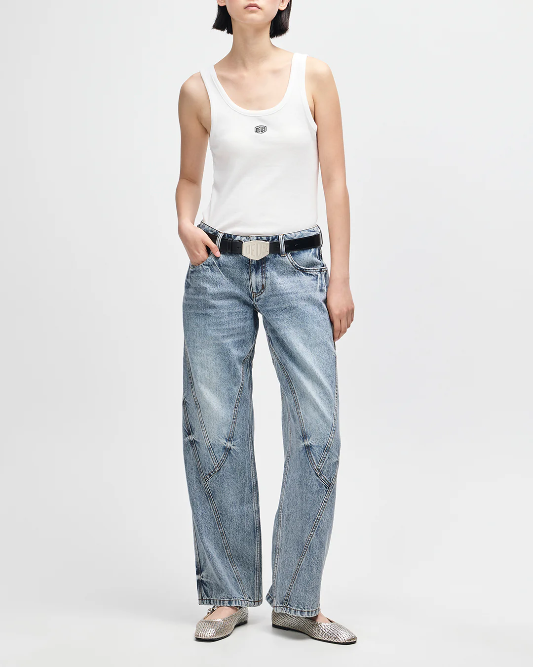 June Shield Tank - Vintage White - Image 5