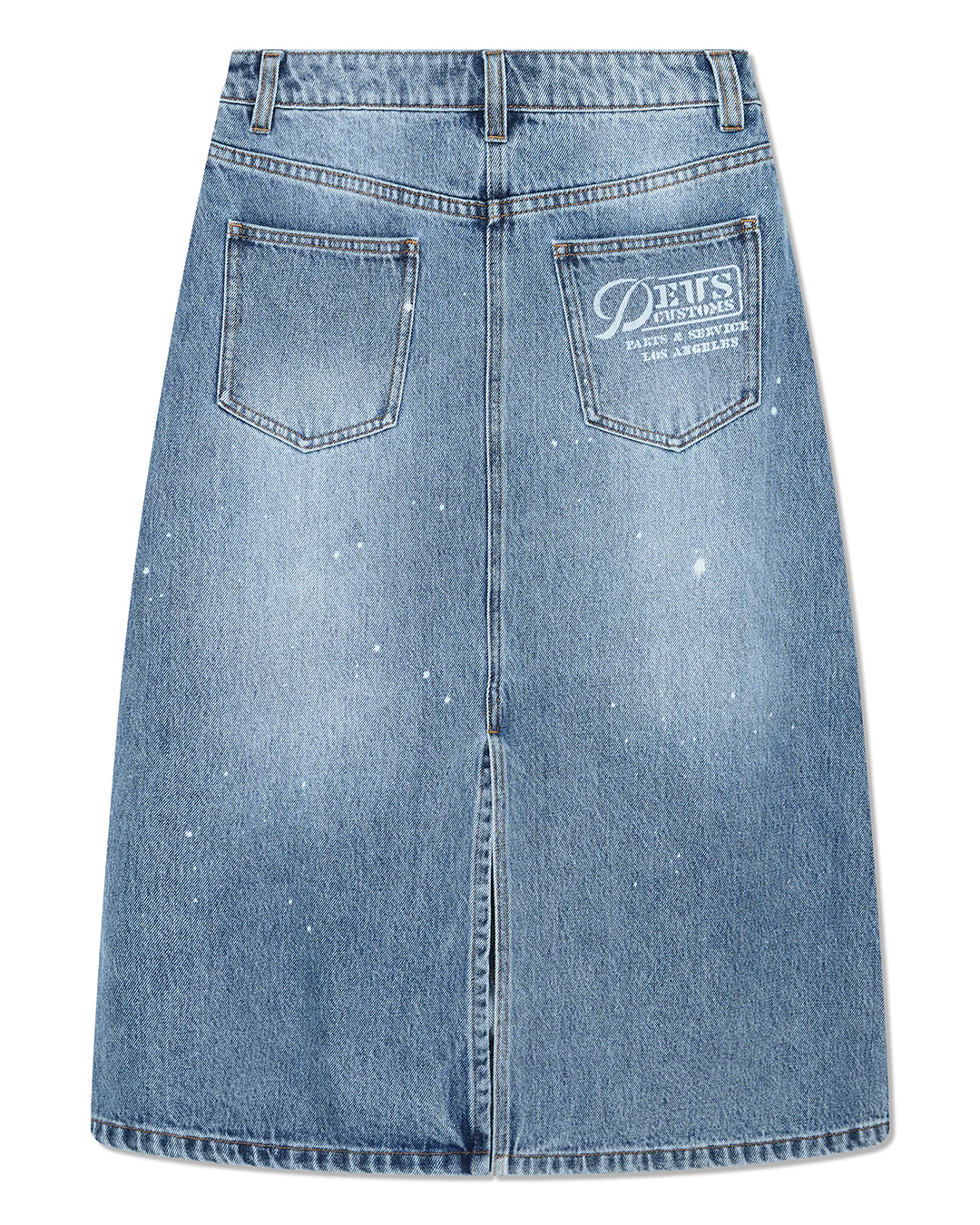 Lyon Midi Denim Skirt - Bleach Wash - Image 5