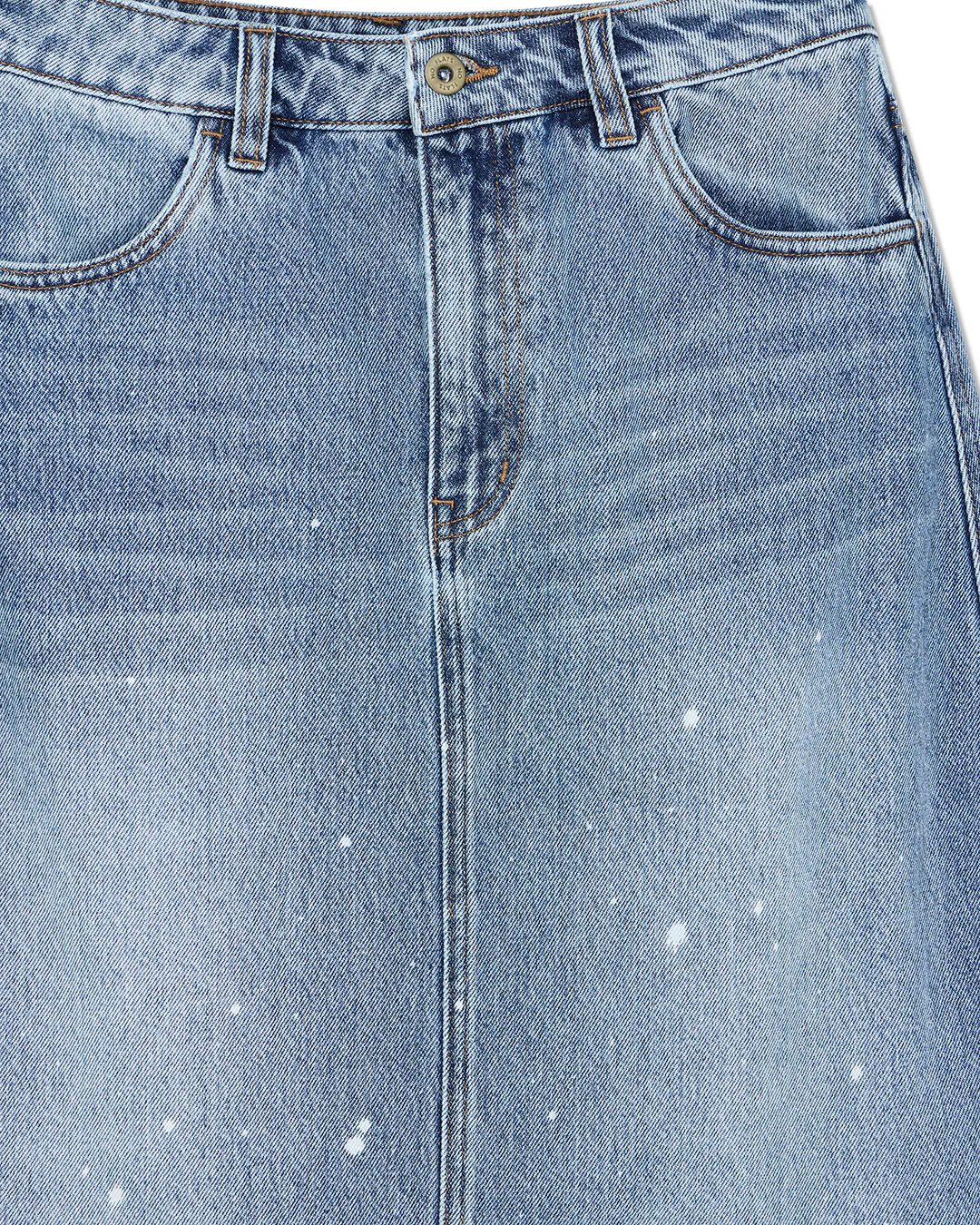 Lyon Midi Denim Skirt - Bleach Wash - Image 8