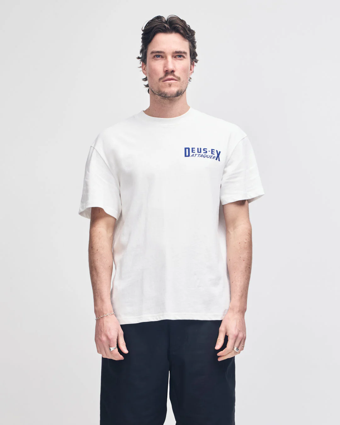 Deus Ex Attaquer Massive Attaq Tee - Vintage White
