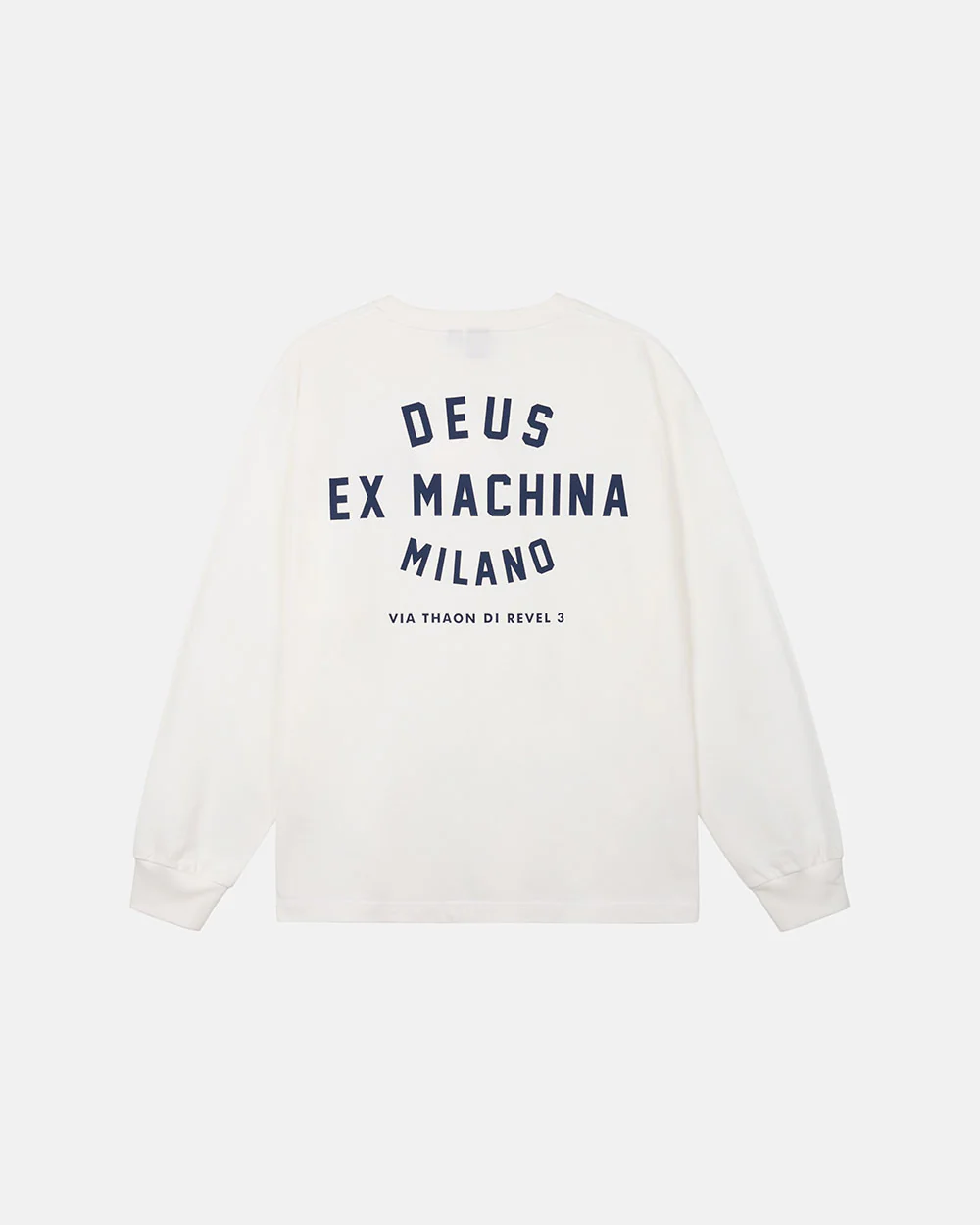 Milano College Address Ls Tee - White