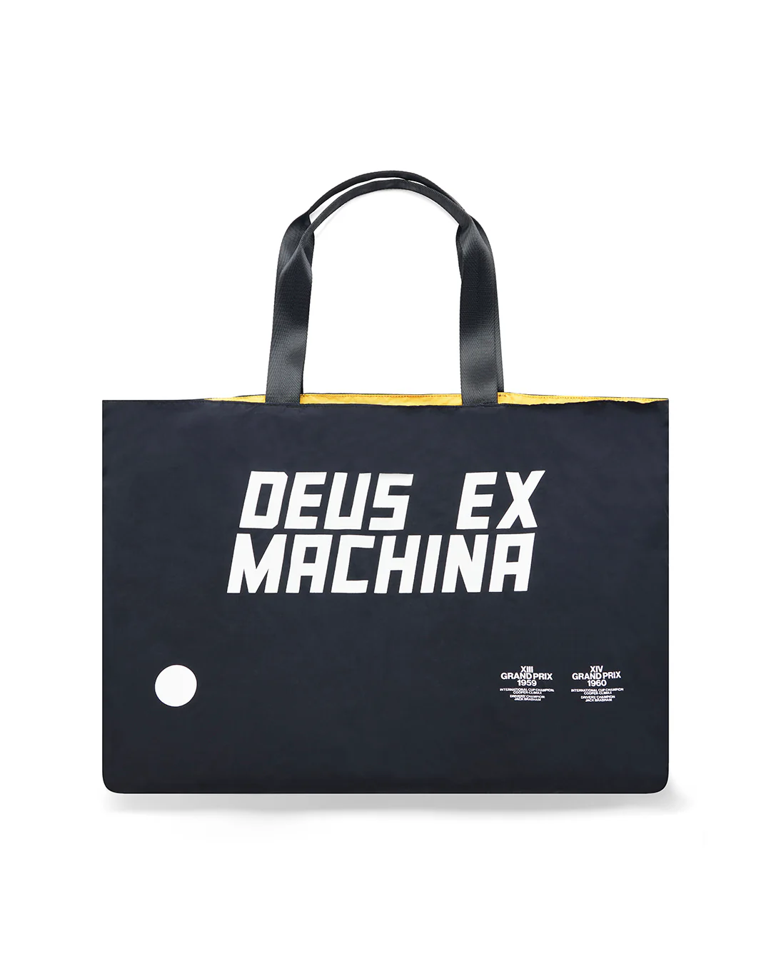 Mini Reversible Tote Bag - Black-Spectra Yellow - Image 3