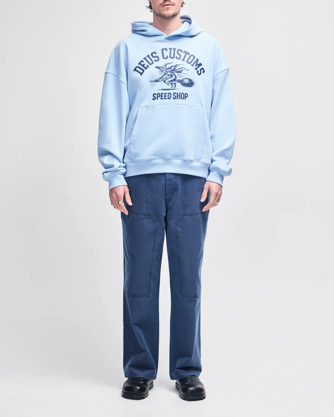 Oil & Rubble Hoodie - Cerulean Blue - Image 5
