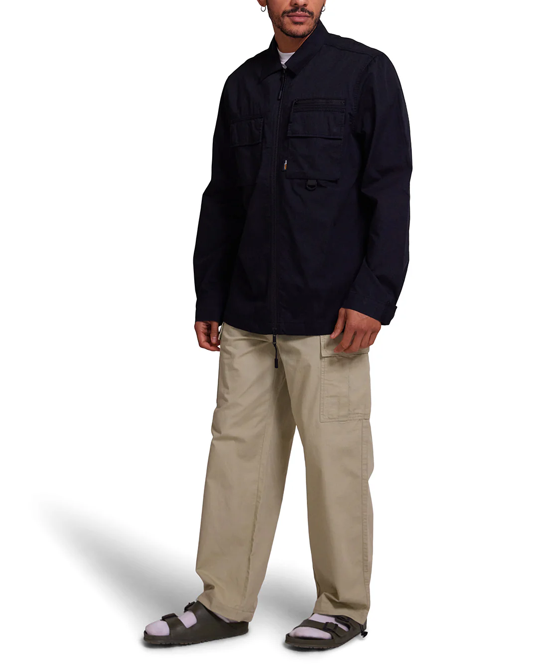 Onshore Zip Shirt - Black - Image 3