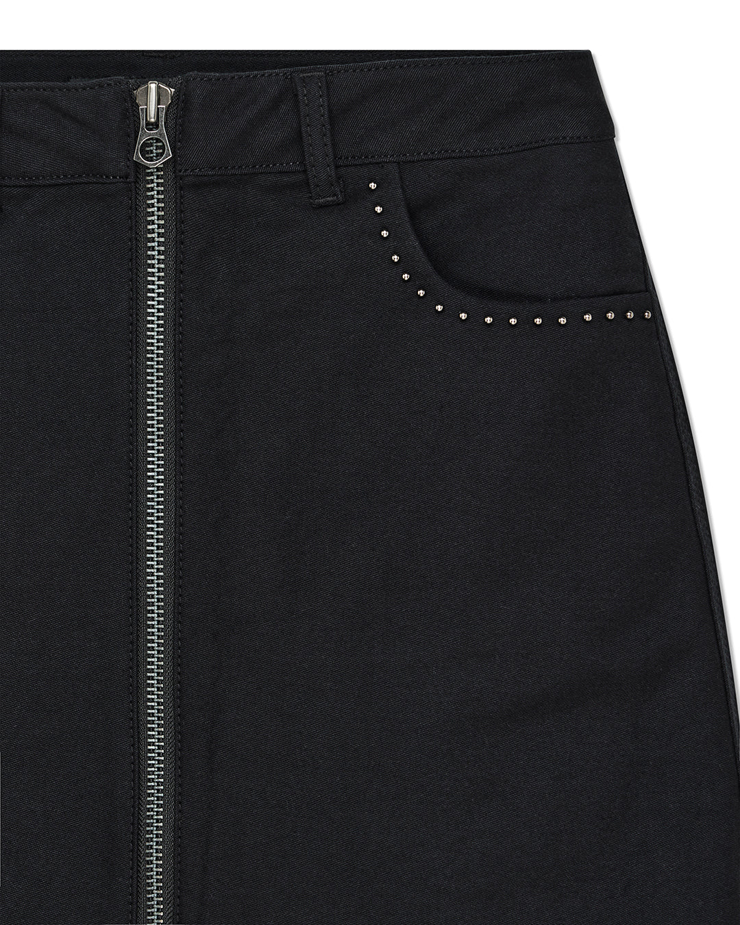 Outlaw Zip Mini Skirt - Black Rinse Wash - Image 8