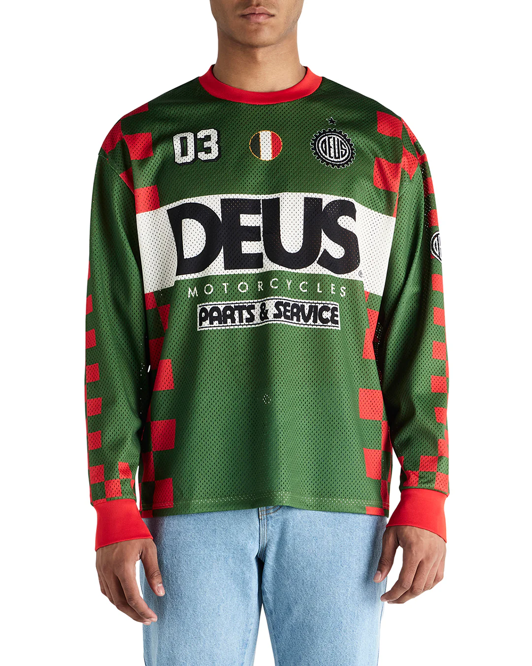 Overlap Moto Jersey - Green Bee
