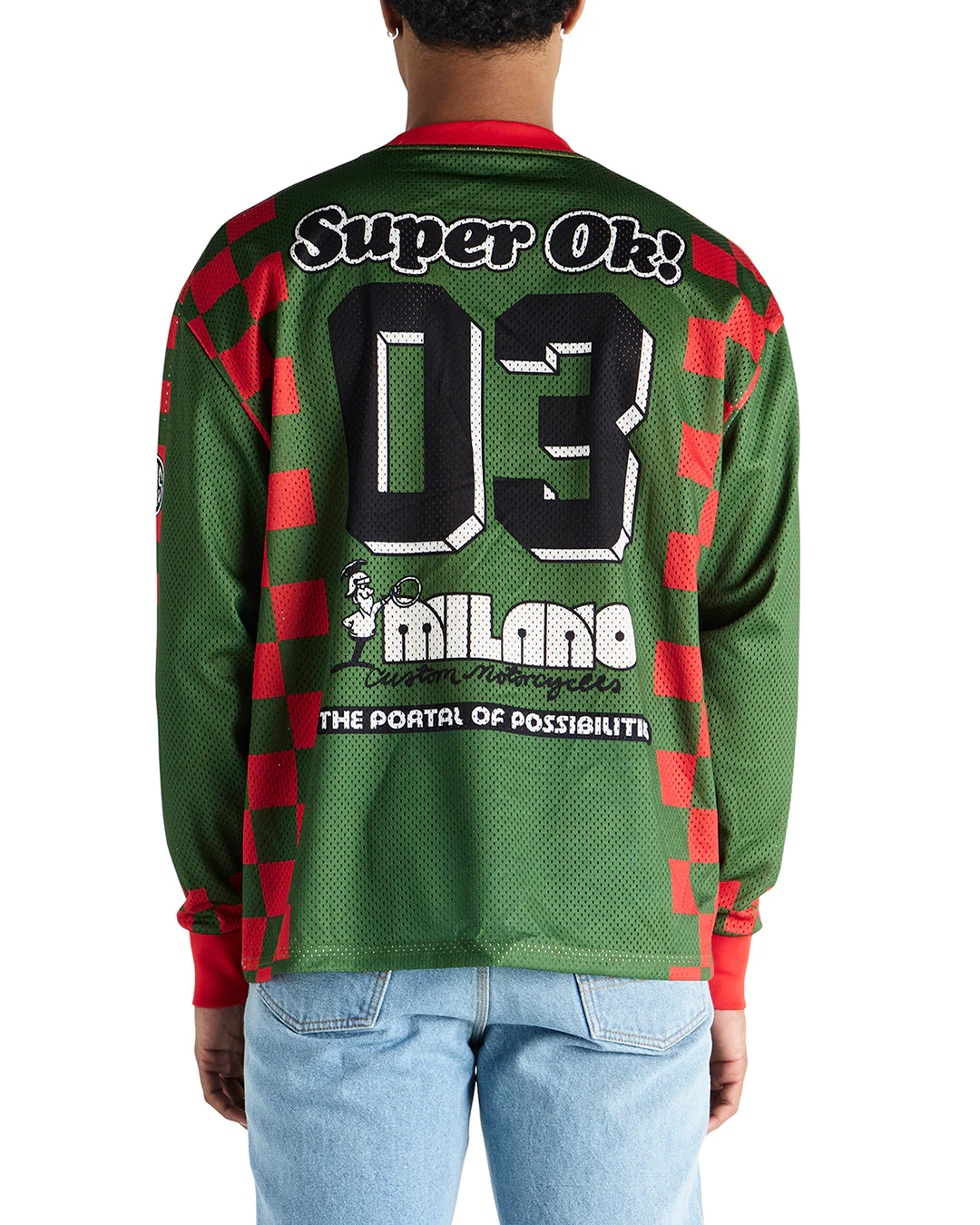 Overlap Moto Jersey - Green Bee - Image 2