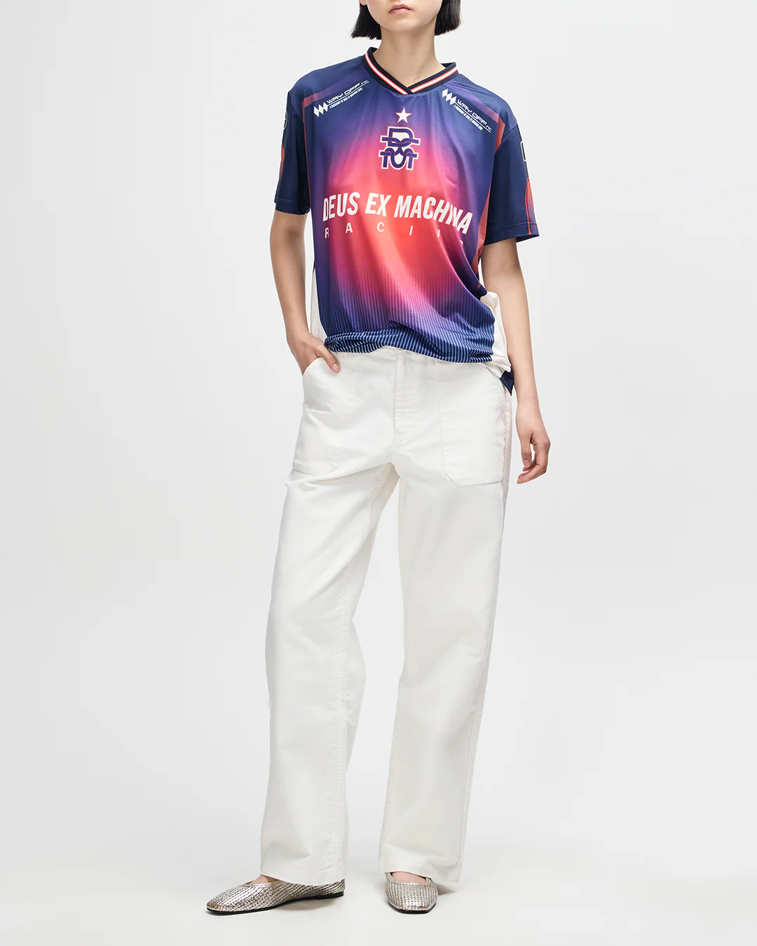 Peak Moto Tee - Oceana Flame - Image 5