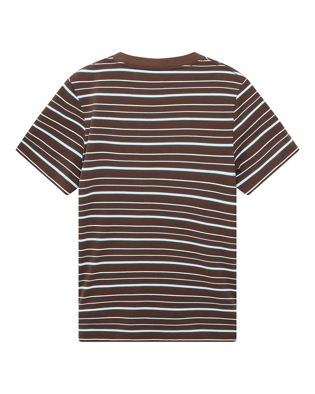Pierre Stripe Tee - Java Brown-Baby Blue - Image 4