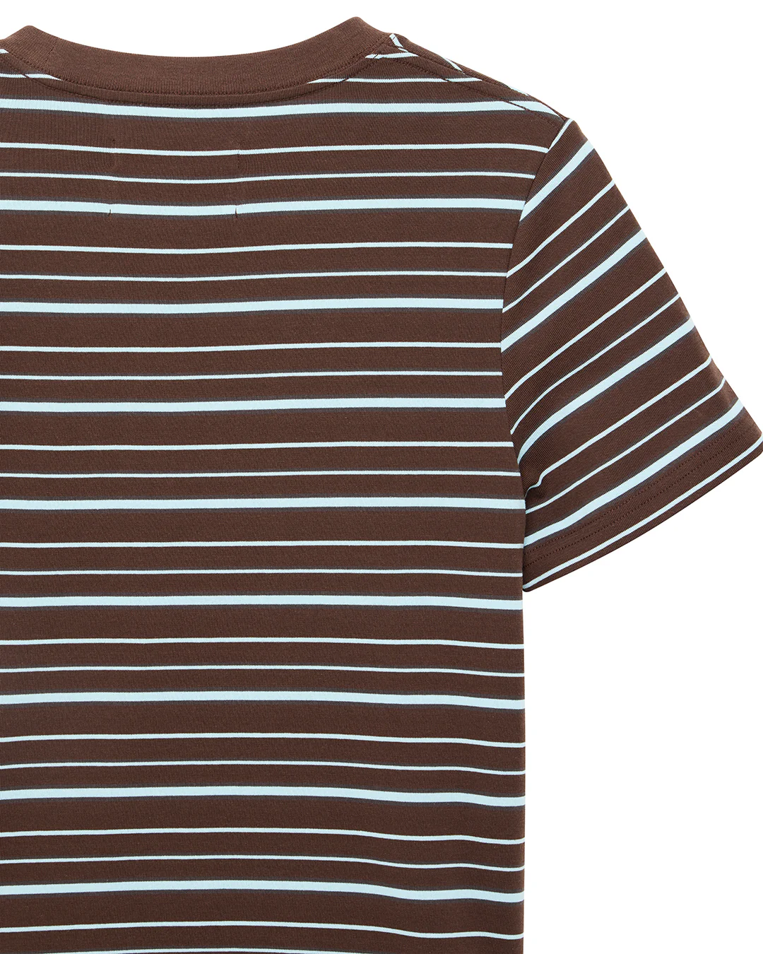 Pierre Stripe Tee - Java Brown-Baby Blue - Image 8