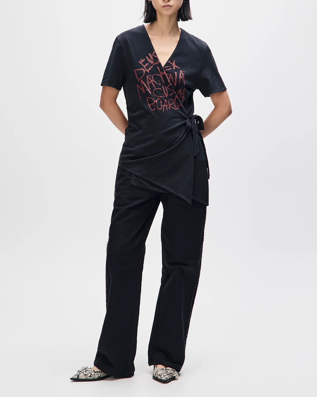 Rogue Wrap Tee - Black - Image 6