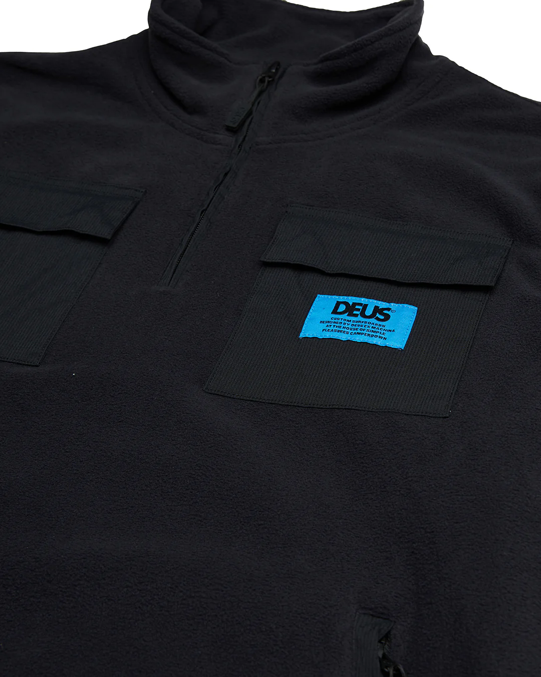 Section Zip Neck Fleece - Black - Image 3
