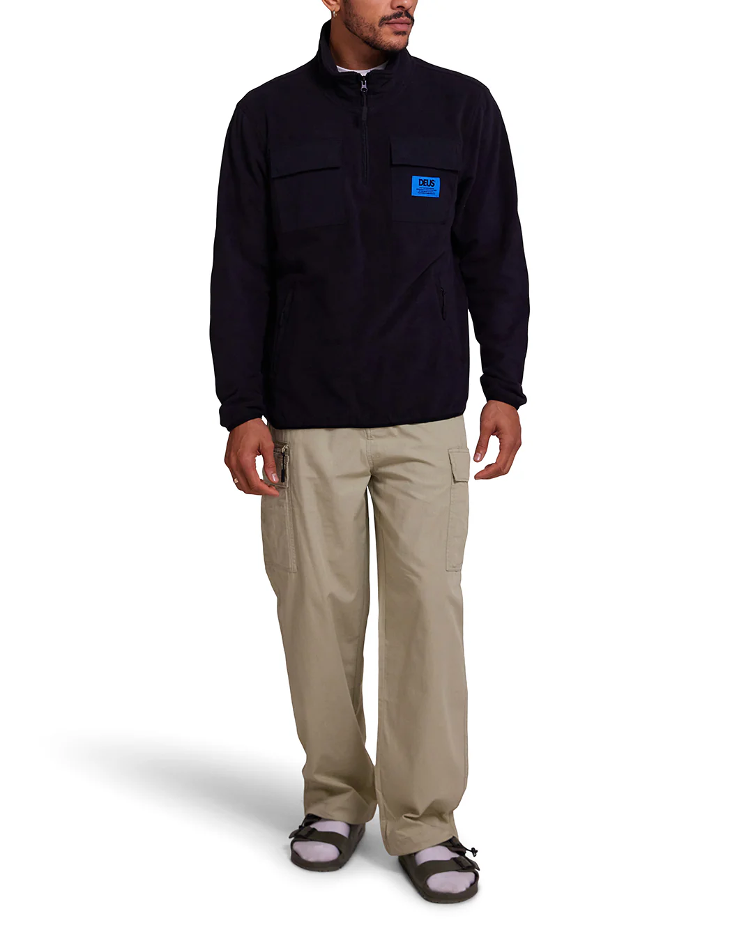 Section Zip Neck Fleece - Black - Image 4
