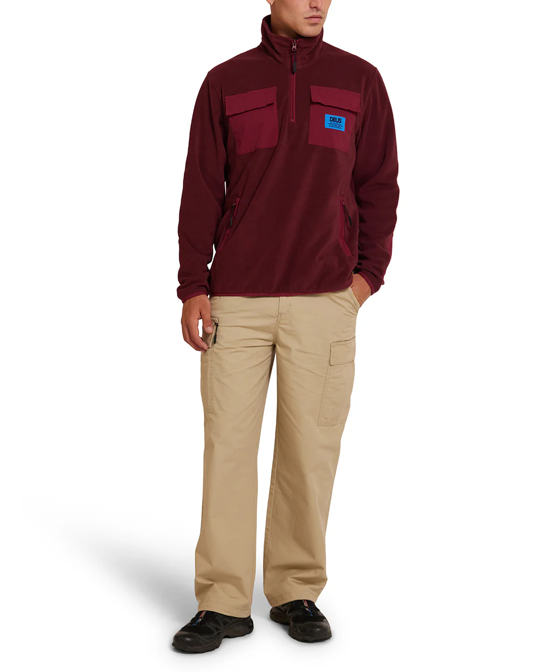 Section Zip Neck Fleece - Rhodo - Image 3