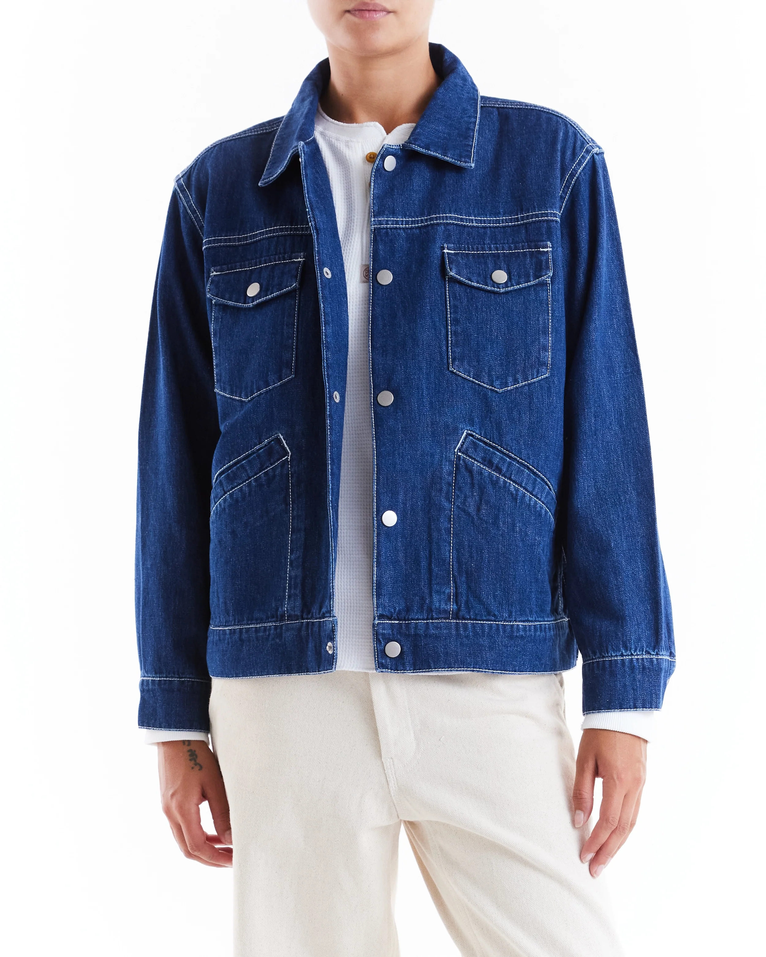 September Denim Jacket - Dark Indigo