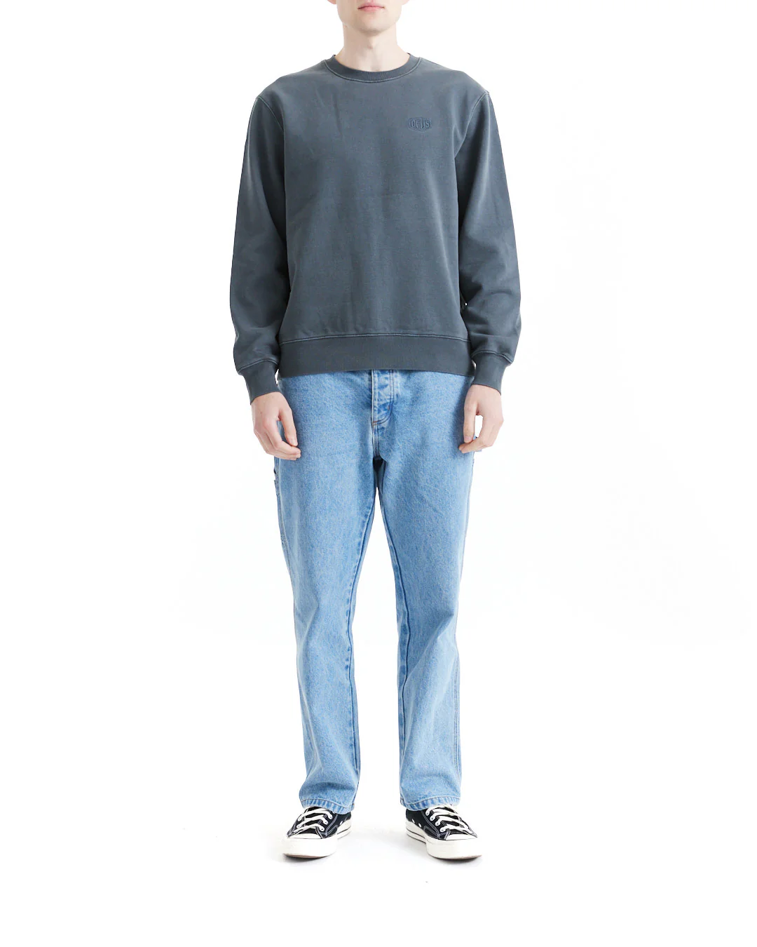 Shield Garment Dyed Crew - Anthracite - Image 3