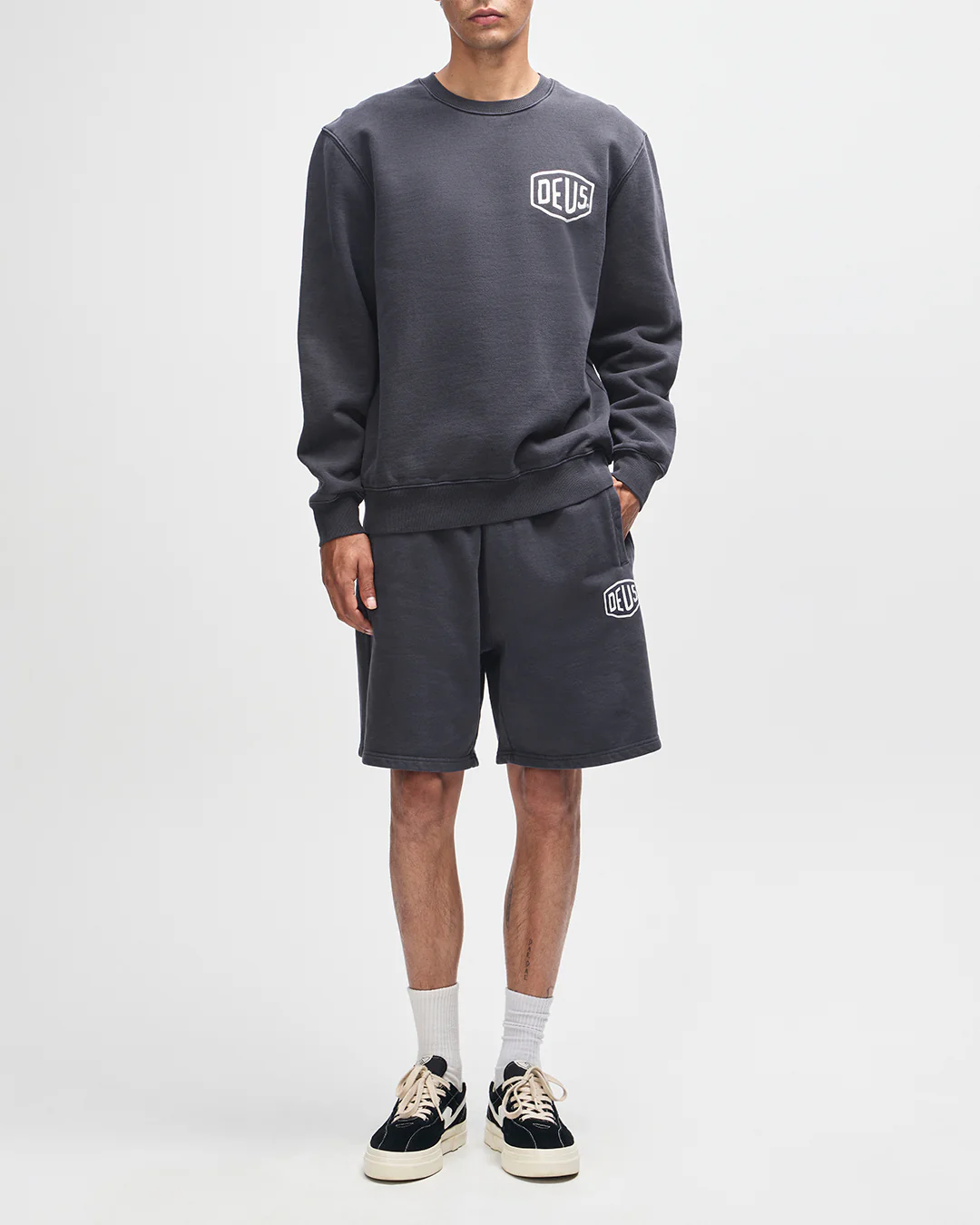 Shield Garment Dyed Track Short - Black - Image 5