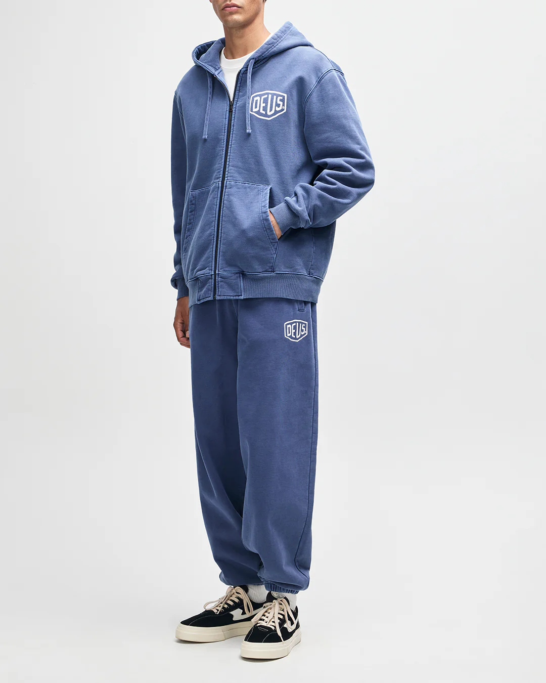 Shield Garment Dyed Zip Hoodie - Mechanic Blue - Image 5