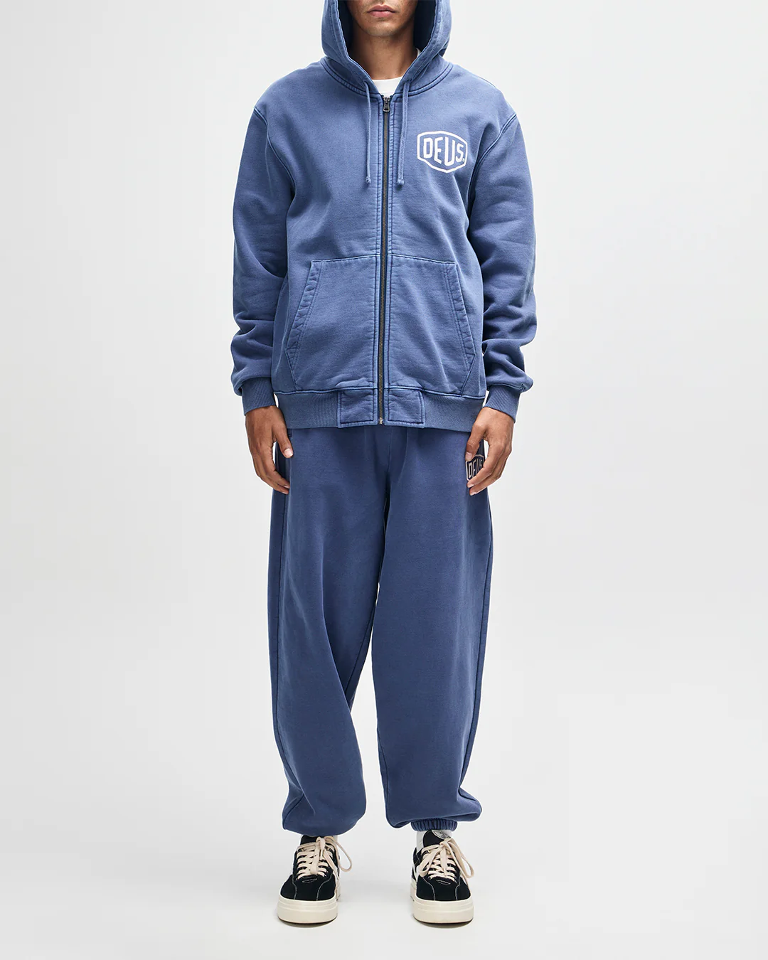 Shield Garment Dyed Zip Hoodie - Mechanic Blue - Image 9