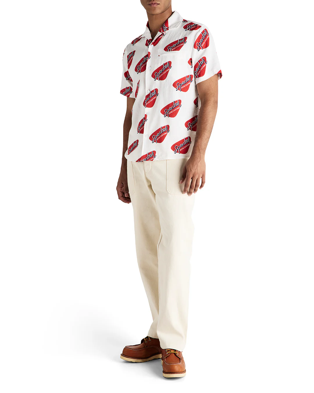 Specter Stamp Ss Shirt - Vintage White - Image 4