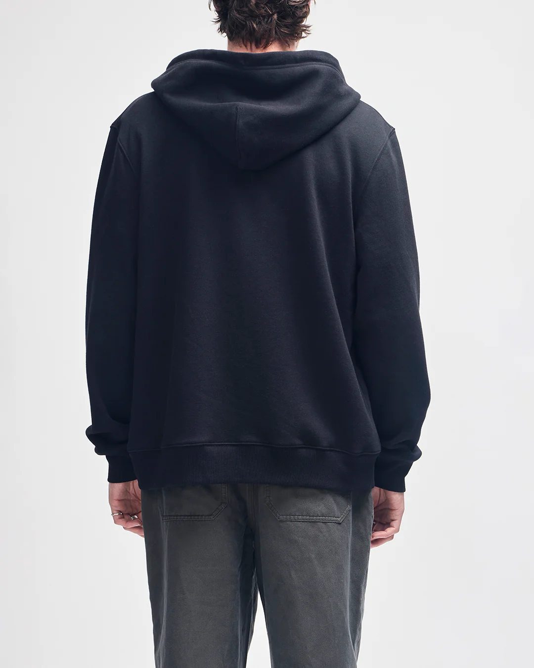 Stockton Zip Hoodie - Black - Image 2