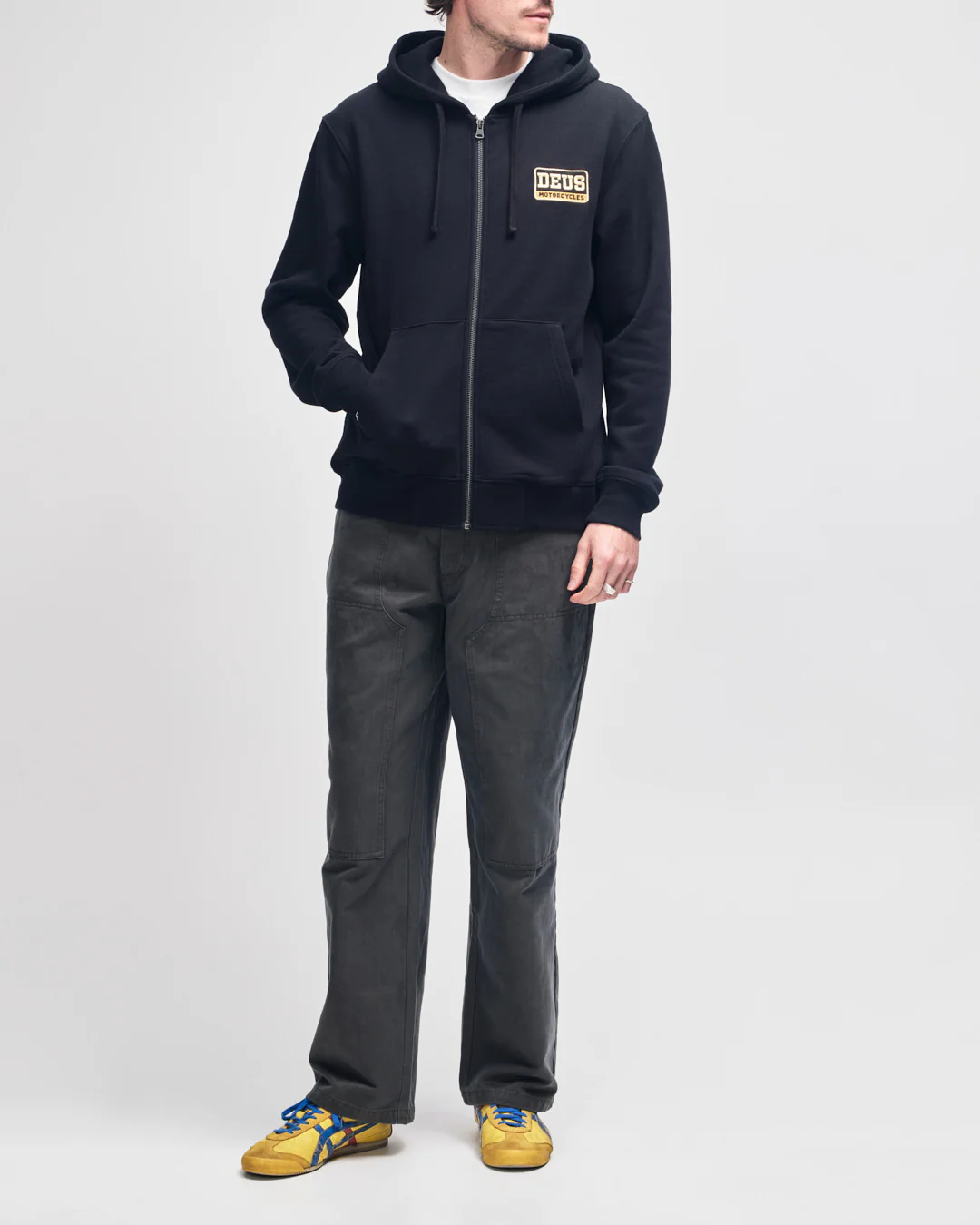 Stockton Zip Hoodie - Black - Image 5