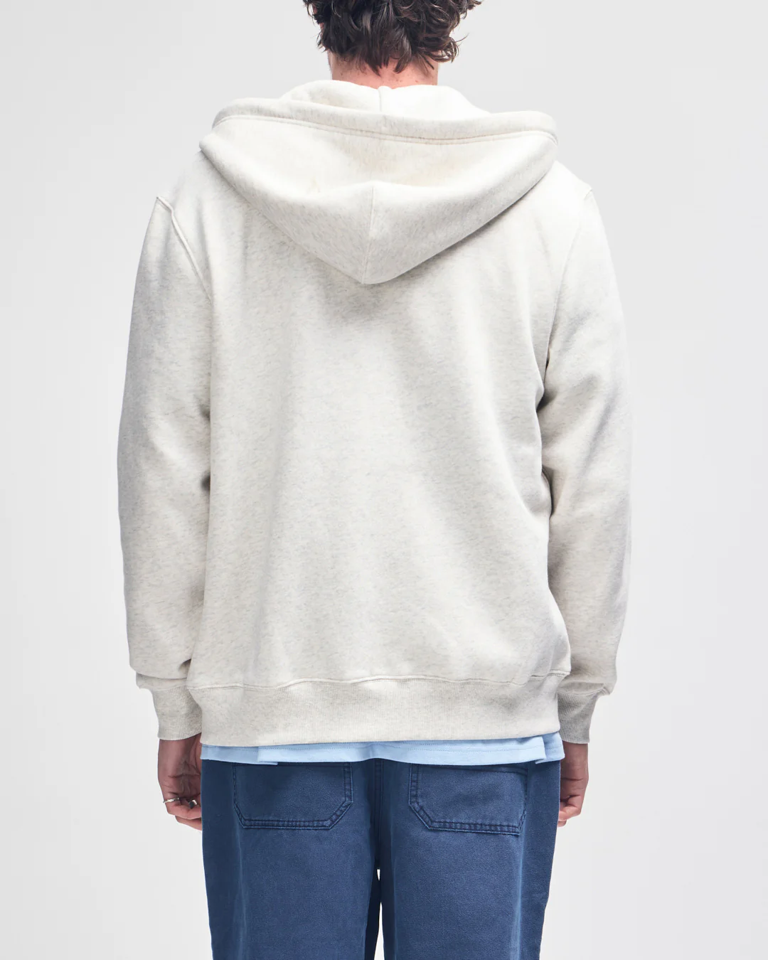 Stockton Zip Hoodie - Lt Grey Marle - Image 2