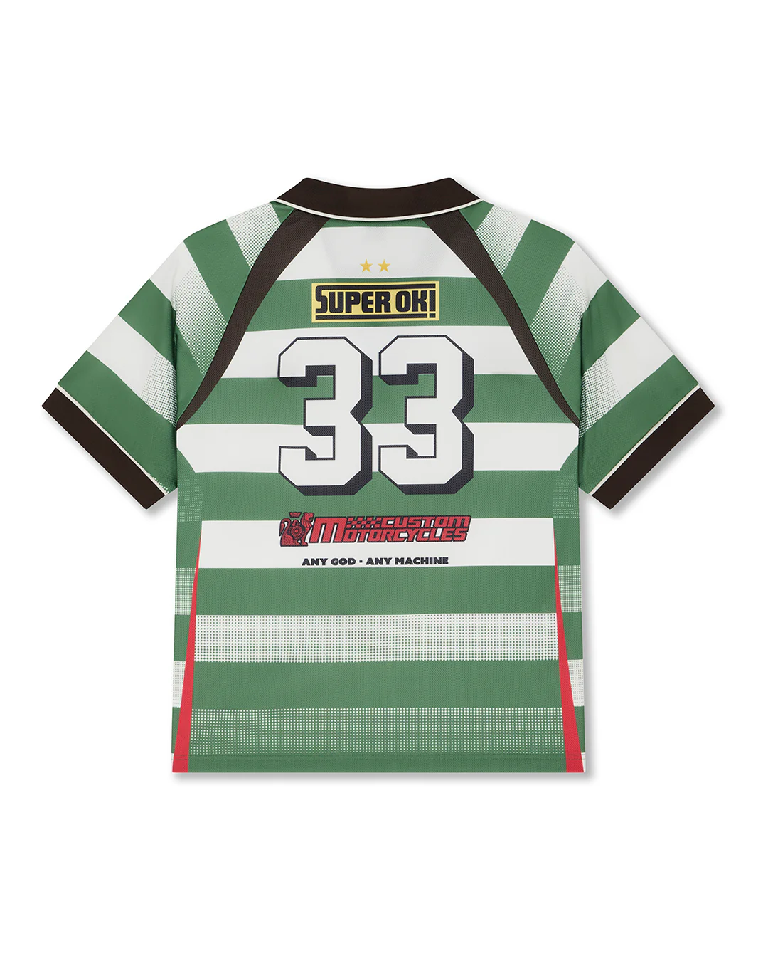 Stripe Ss Moto Jersey - Green - Image 2