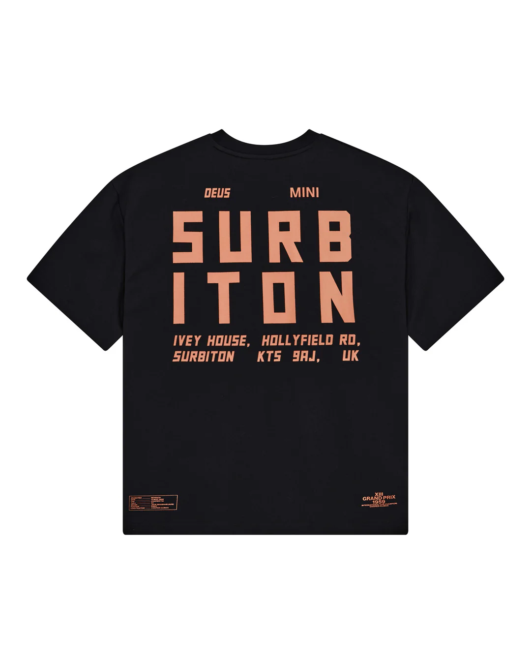 Surbiton Address Tee - Black - Image 4