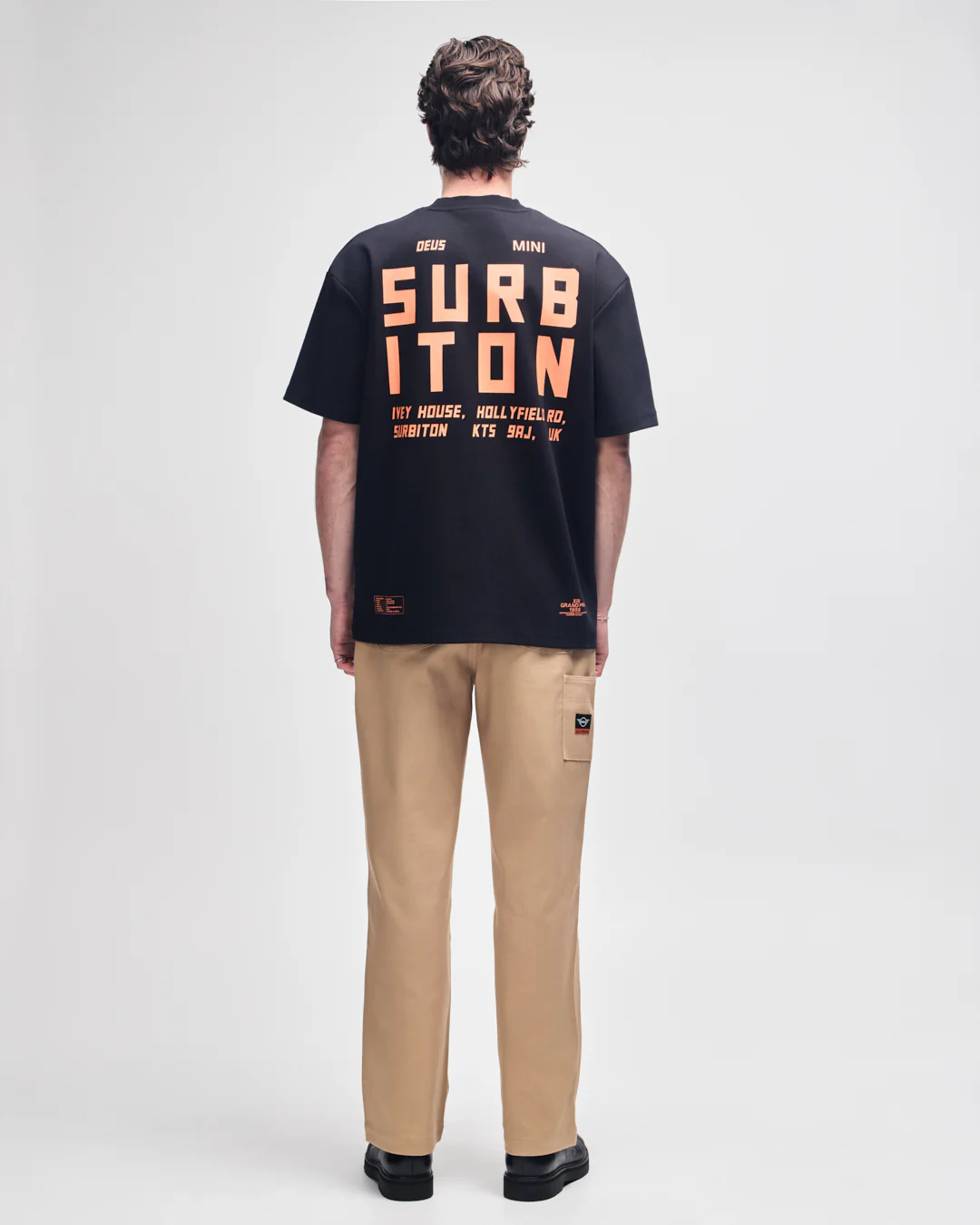 Surbiton Address Tee - Black - Image 7