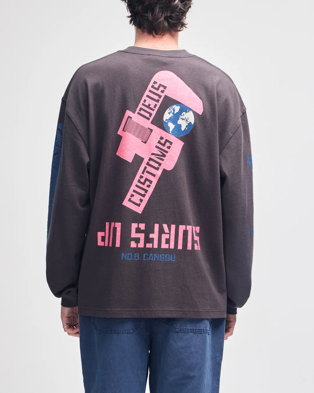 Swell Maps Os Ls Tee - Anthracite - Image 2