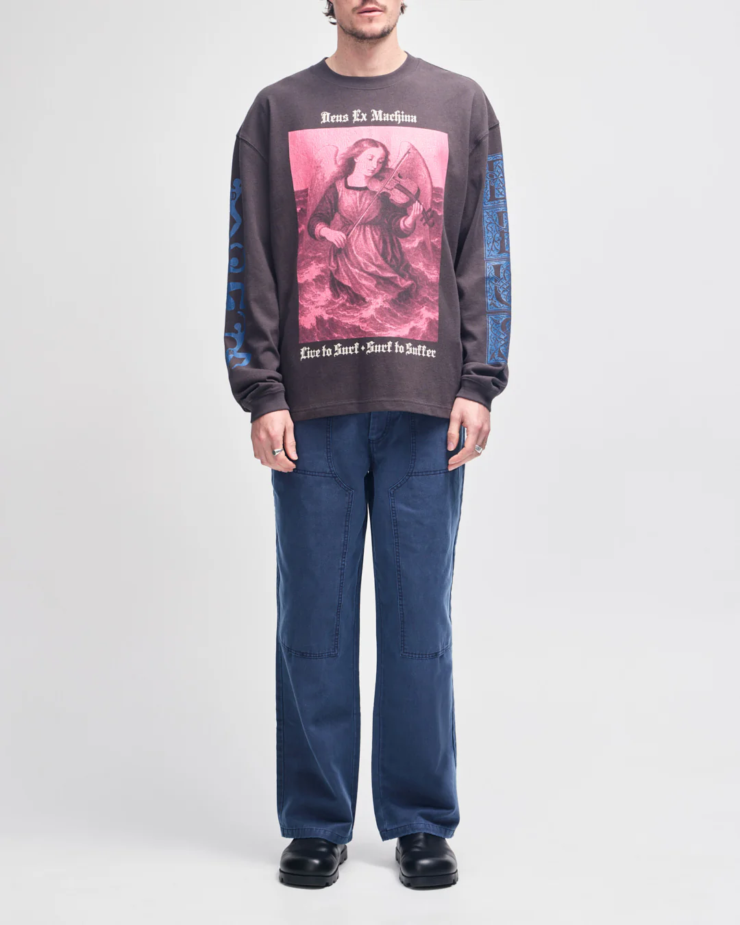 Swell Maps Os Ls Tee - Anthracite - Image 5