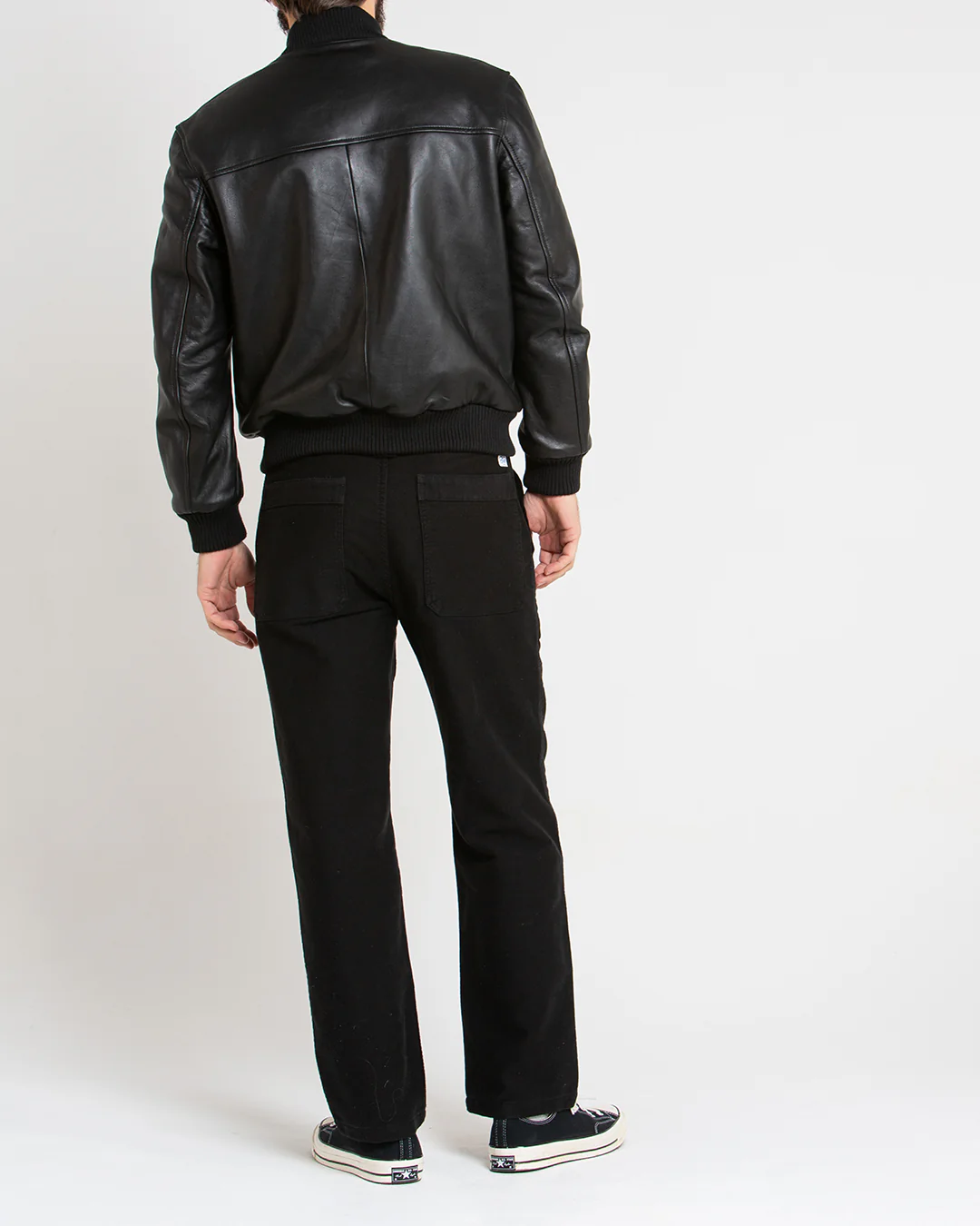 Thunder Leather Bomber - Black - Image 4