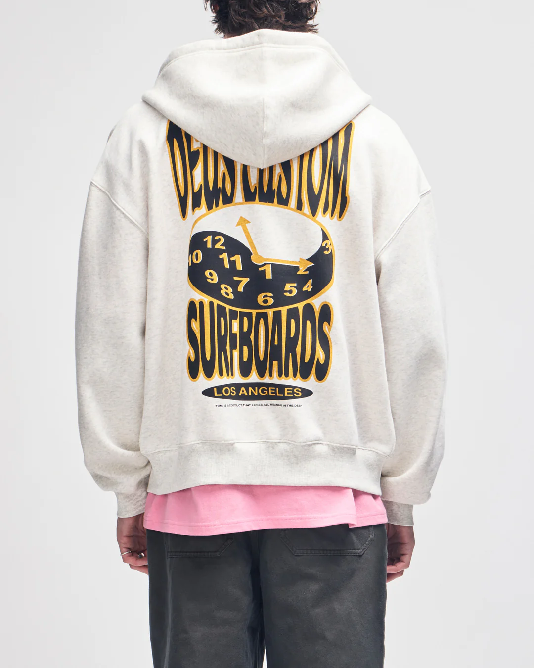 Time Constraint Zip Hoodie - Light Grey Marle - Image 2