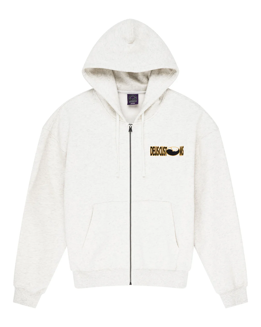 Time Constraint Zip Hoodie - Light Grey Marle - Image 3