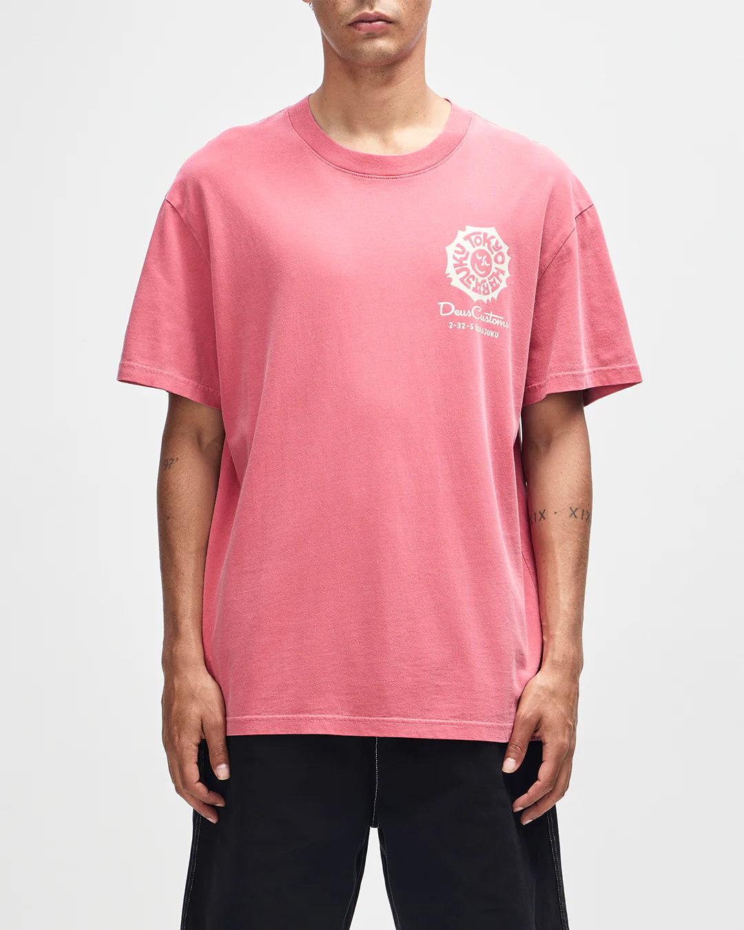 Tokyo Address Tee - Melon Red
