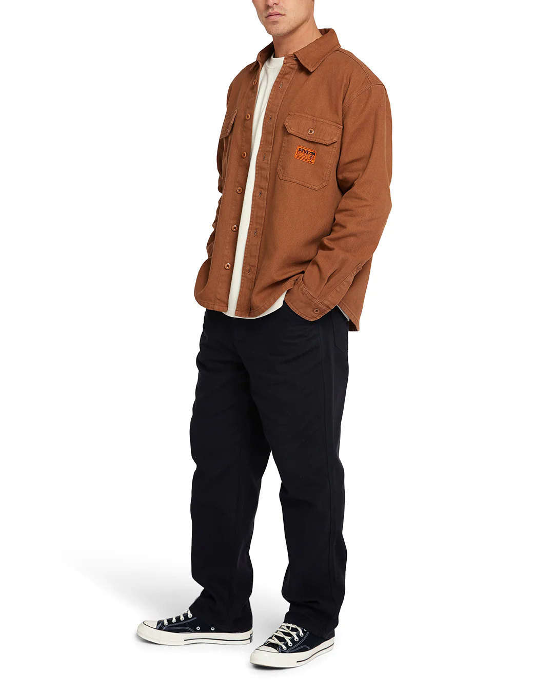 Too Busy Canvas Shirt - Toffee Brown - Image 4