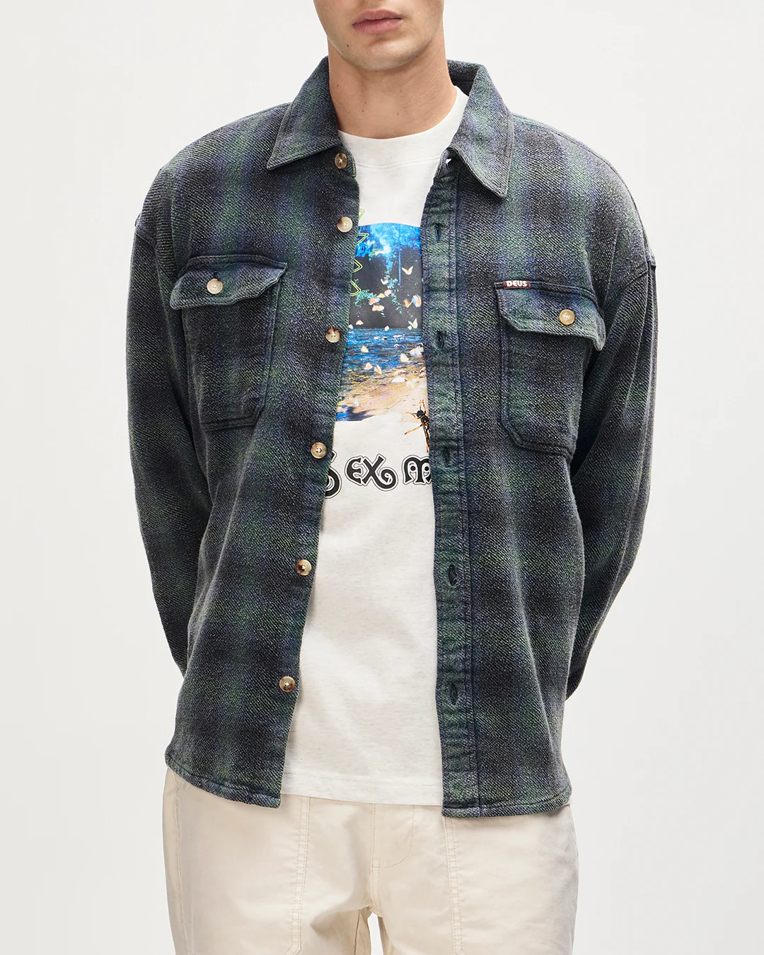 Too Busy To Work Check Shirt - Black Check