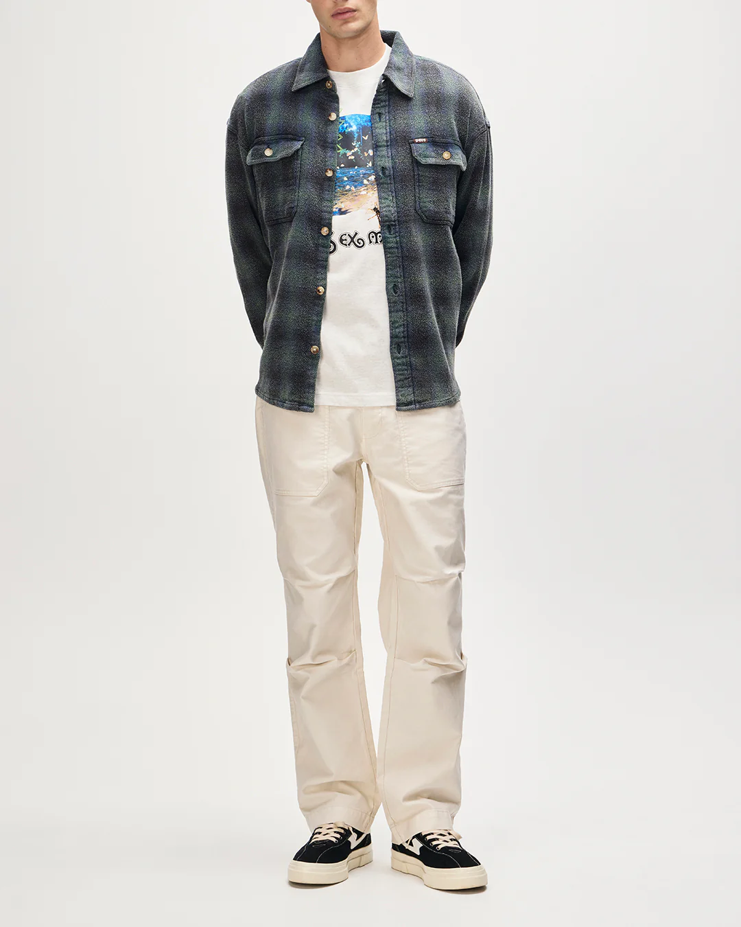 Too Busy To Work Check Shirt - Black Check - Image 5