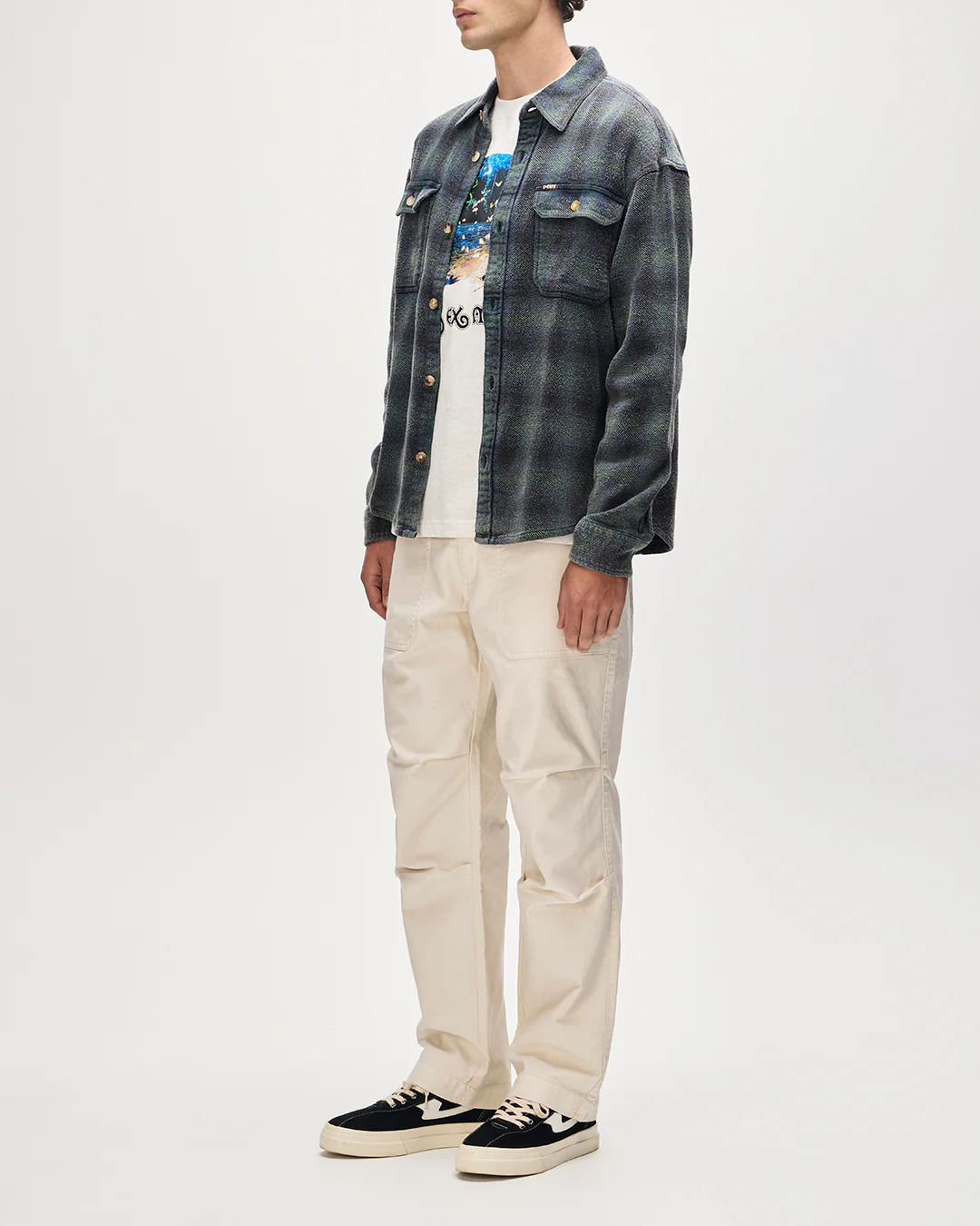 Too Busy To Work Check Shirt - Black Check - Image 6