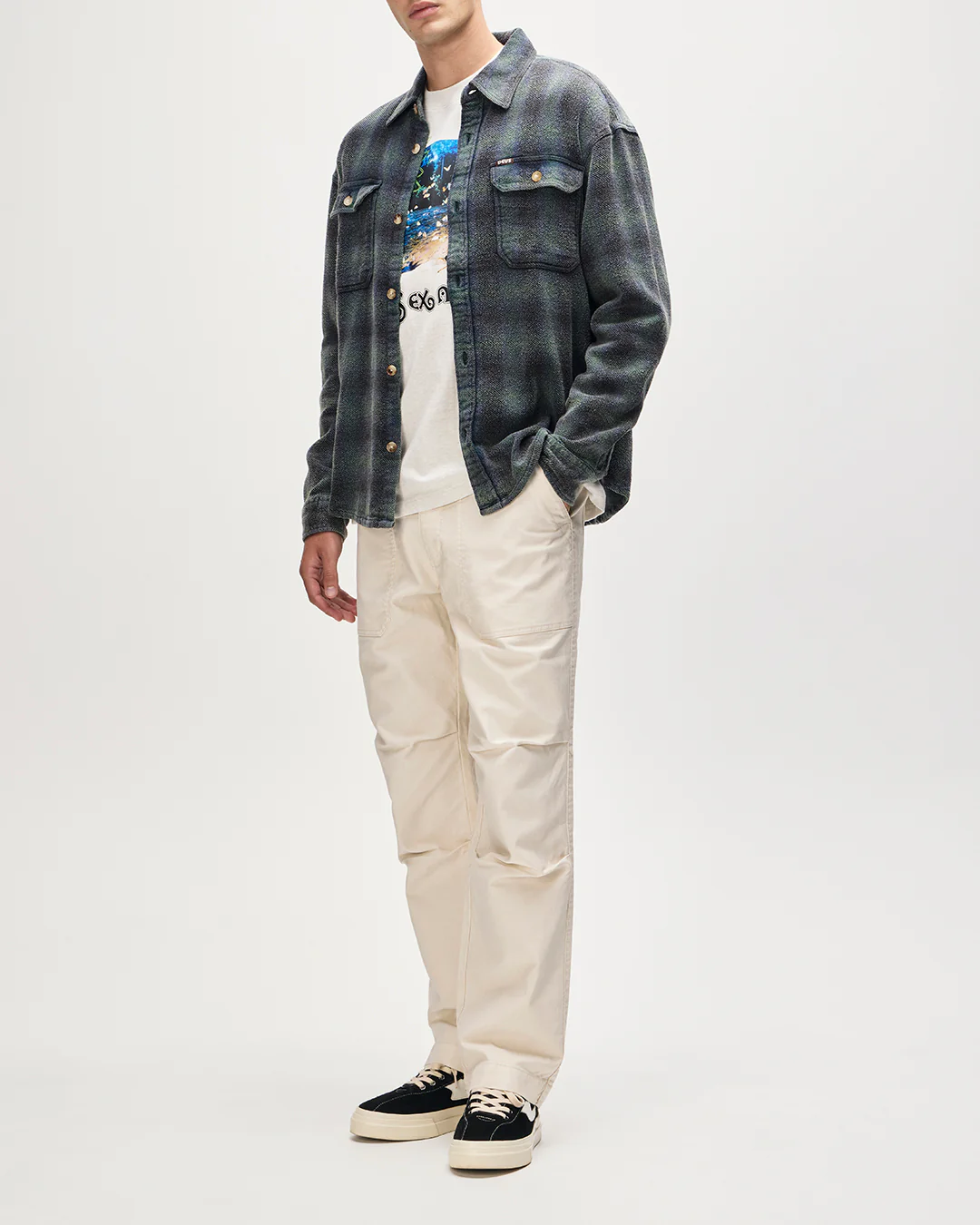 Too Busy To Work Check Shirt - Black Check - Image 8