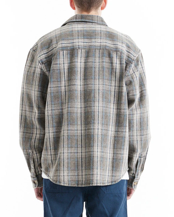 Too Busy To Work Flannel Shirt - Black Check - Image 2