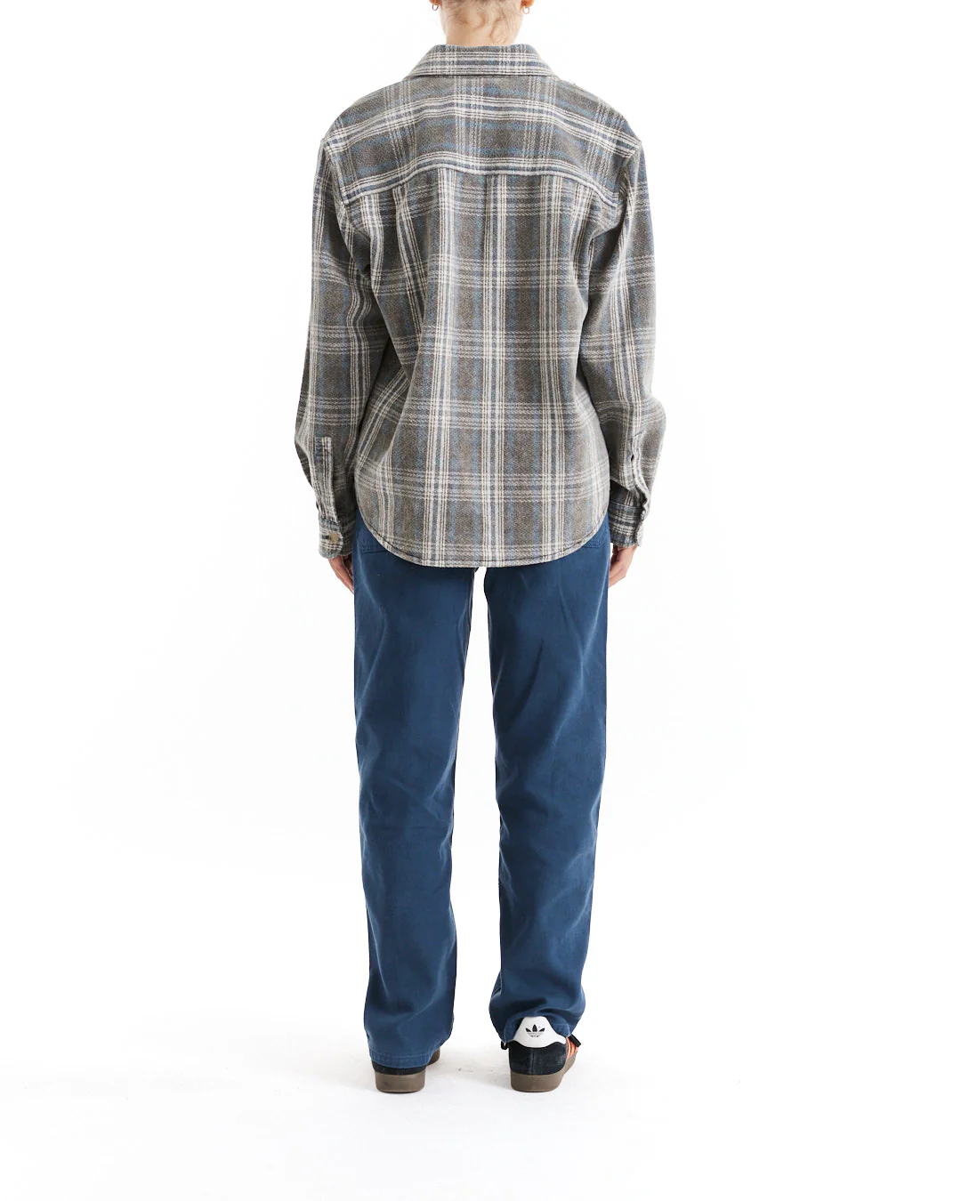 Too Busy To Work Flannel Shirt - Black Check - Image 4