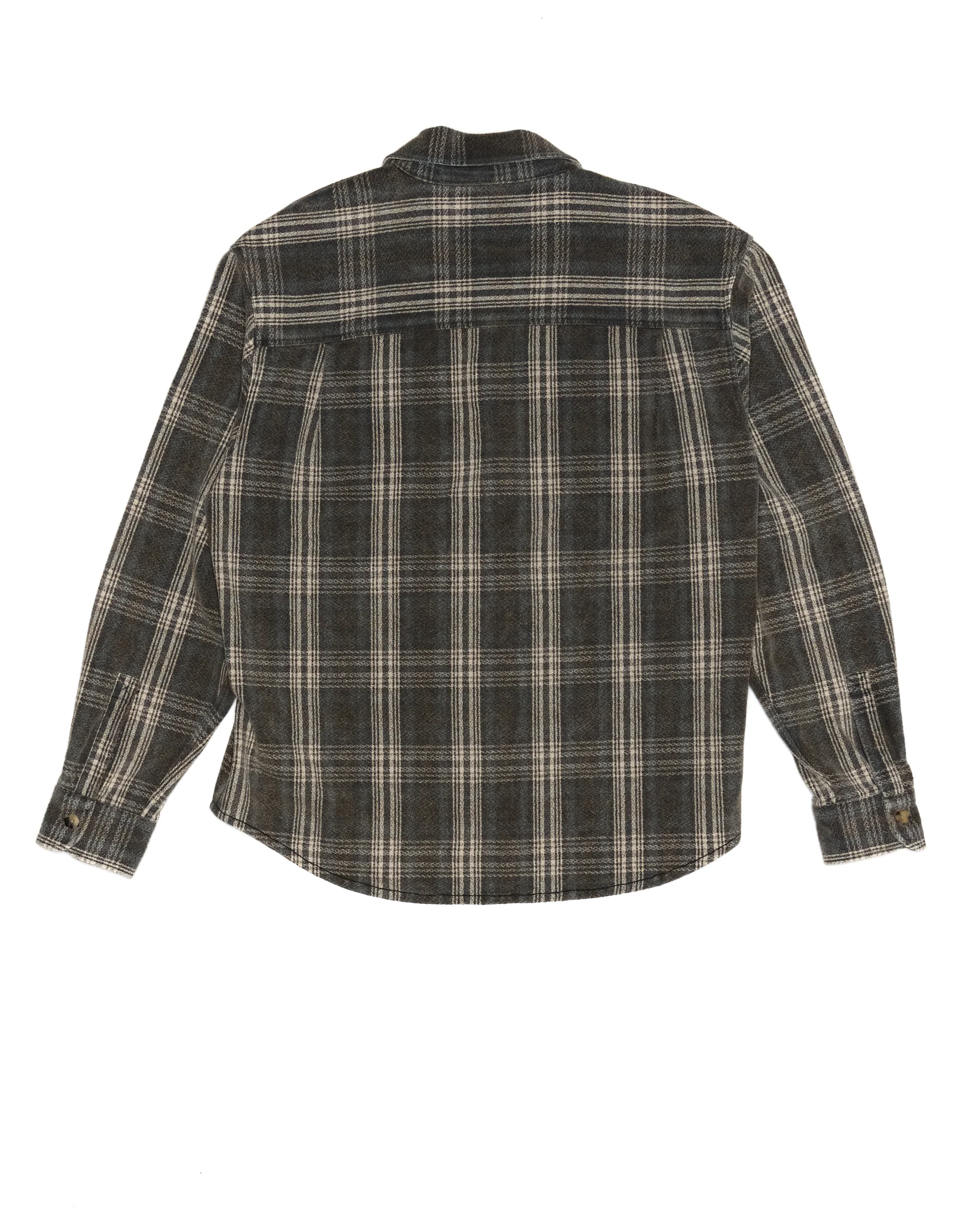 Too Busy To Work Flannel Shirt - Black Check - Image 6