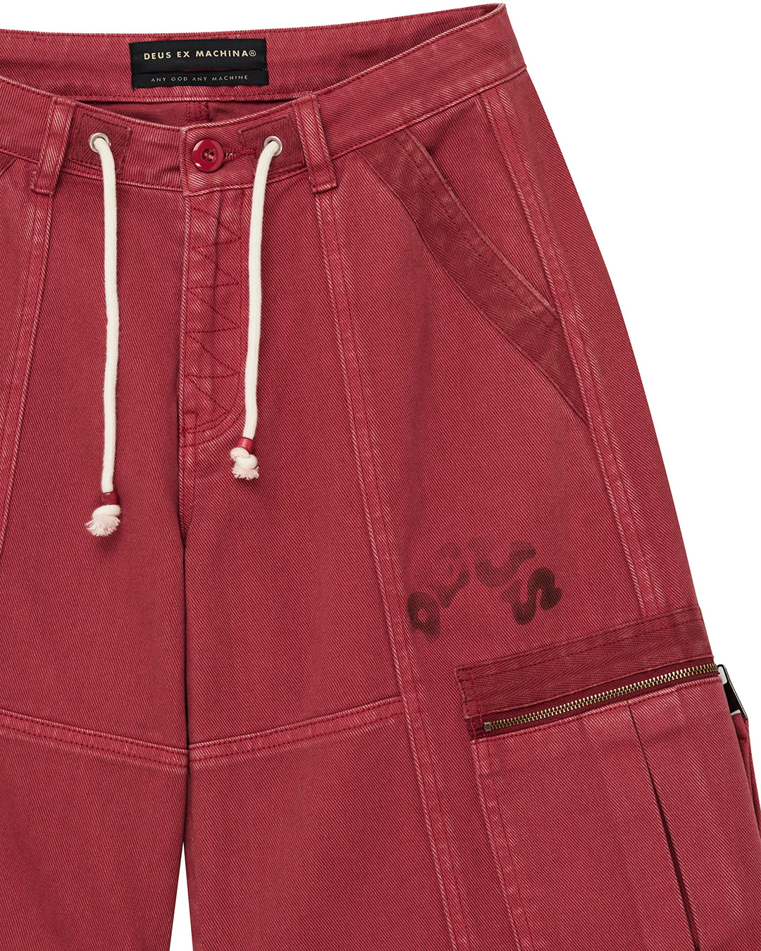 W. Cargo Shorts - Red - Image 3